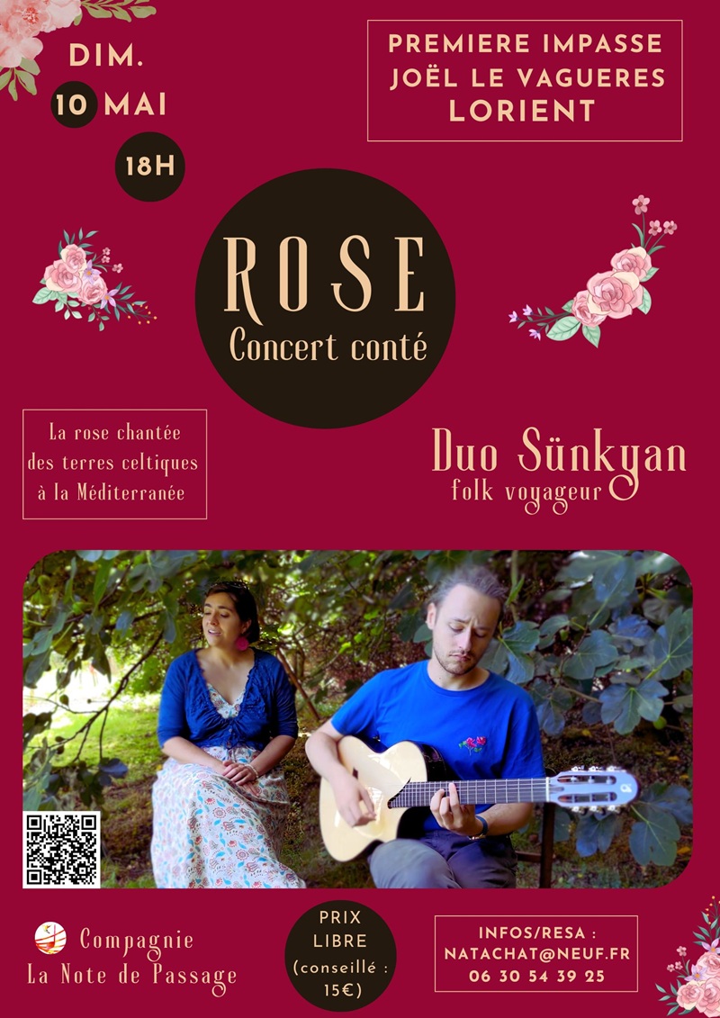 Trio Sünkyan groupe musical folk voyageur en concert spectacle ROSE 10 MAI 2026 LORIENT MORBIHAN